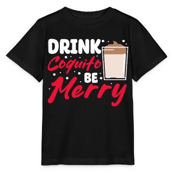 Drink Coquito Me Merry Puerto Rica Christmas - Stanley/Stella Kinder T-Shirt MINI CREATOR  - Schwarz - Vorne - Mikhail (115cm)