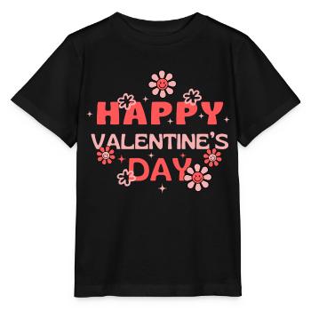 Happy Valentine's Day - Stanley/Stella MINI CREATOR Kids’ T-Shirt - black - Front - Mikhail (115cm)