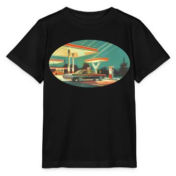 Benzinbrüder Tankstelle - Stanley/Stella Kinder T-Shirt MINI CREATOR  - Schwarz - Vorne - Mikhail (115cm)