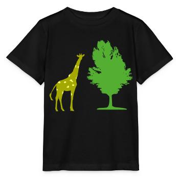 Giraffe tree - Stanley/Stella MINI CREATOR Kids’ T-Shirt - black - Front - Mikhail (115cm)