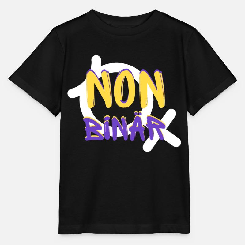 Identité NON BINAIRE - T-shirt bio MINI CREATOR Stanley/Stella Enfant - noir