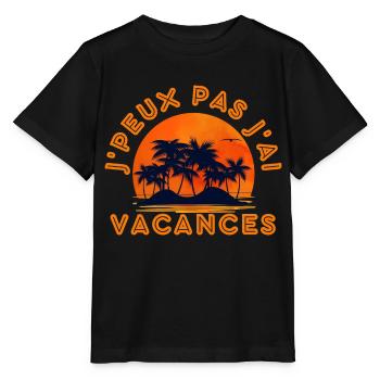 Vacances d'été - T-shirt bio MINI CREATOR Stanley/Stella Enfant - noir - Devant - Mikhail (115cm)