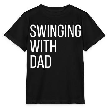 Swinging With Dad Golf - Stanley/Stella MINI CREATOR Kids’ T-Shirt - black - Front - Mikhail (115cm)