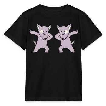 dog dabbing - Stanley/Stella Kinder T-Shirt MINI CREATOR  - Schwarz - Vorne - Mikhail (115cm)