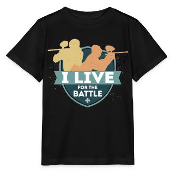 Je vis pour le joueur tactique de paintball de combat - T-shirt bio MINI CREATOR Stanley/Stella Enfant - noir - Devant - Mikhail (115cm)
