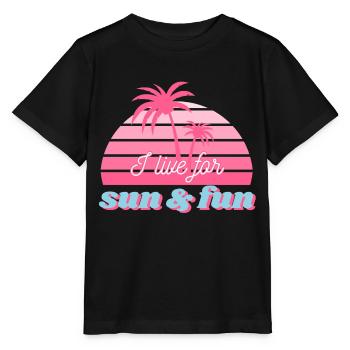 Sun & fun shirt - Stanley/Stella MINI CREATOR Kids’ T-Shirt - black - Front - Mikhail (115cm)