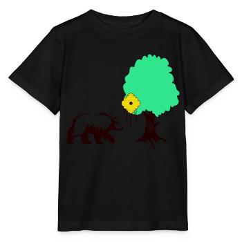 bär honig - Stanley/Stella Kinder T-Shirt MINI CREATOR  - Schwarz - Vorne - Mikhail (115cm)
