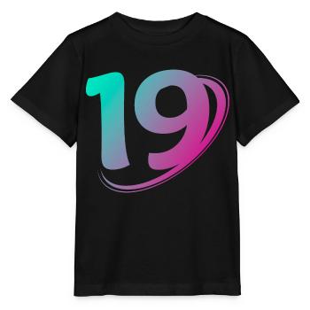 Nummer 19 mehrfarbig - Stanley/Stella Kinder T-Shirt MINI CREATOR  - Schwarz - Vorne - Mikhail (115cm)