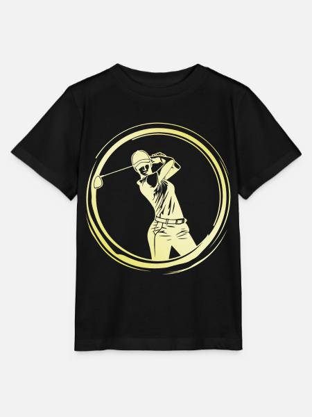 Golfer Frau - Stanley/Stella Kinder T-Shirt MINI CREATOR  - Schwarz