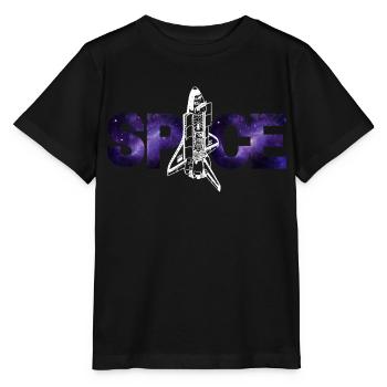 Space - Stanley/Stella Kinder T-Shirt MINI CREATOR  - Schwarz - Vorne - Mikhail (115cm)