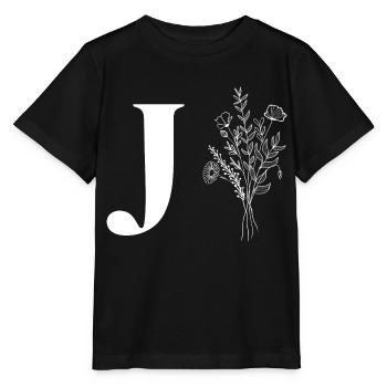 Minimalistische Blumen - Stanley/Stella Kinder T-Shirt MINI CREATOR  - Schwarz - Vorne - Mikhail (115cm)
