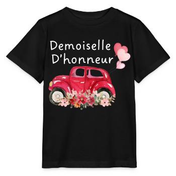 Brautjungfer Auto Braut Blumen - Stanley/Stella Kinder T-Shirt MINI CREATOR  - Schwarz - Vorne - Mikhail (115cm)