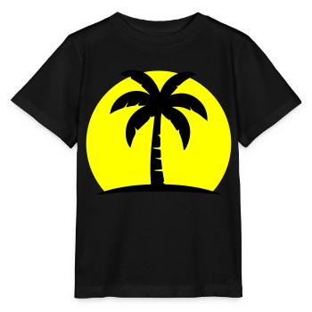 Palm Tree Beach Sun - Stanley/Stella MINI CREATOR Kids’ T-Shirt - black - Front - Mikhail (115cm)