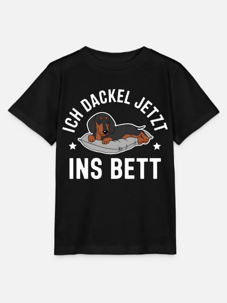 Ich Dackel Jetzt Ins Bett! Dackel Liebhaber - Stanley/Stella Kinder T-Shirt MINI CREATOR - Schwarz