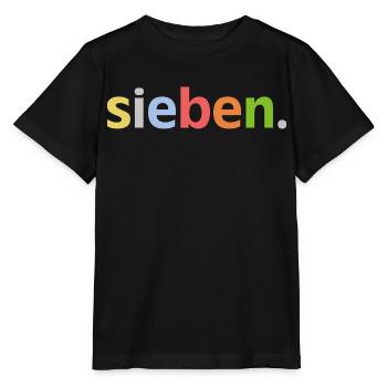 7. Geburtstag Junge Sieben 7 Jahre Jubiläum  - Stanley/Stella Kinder T-Shirt MINI CREATOR  - Schwarz - Vorne - Mikhail (115cm)