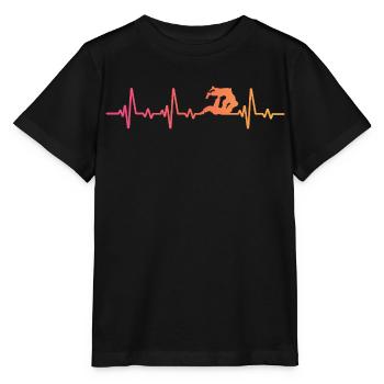 Jiu Jitsu Sonnenuntergang Herzschlag Jiu-jitsu - Stanley/Stella Kinder T-Shirt MINI CREATOR  - Schwarz - Vorne - Mikhail (115cm)