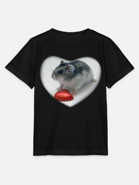Hamster Herz - Stanley/Stella Kinder T-Shirt MINI CREATOR  - Schwarz
