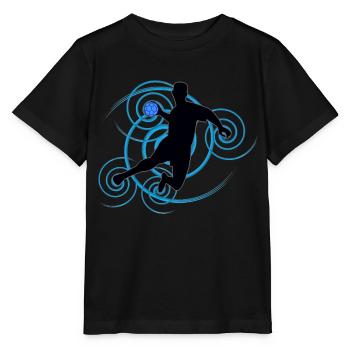 conception de Handball (vertèbres) 01 - T-shirt bio MINI CREATOR Stanley/Stella Enfant - noir - Devant - Mikhail (115cm)