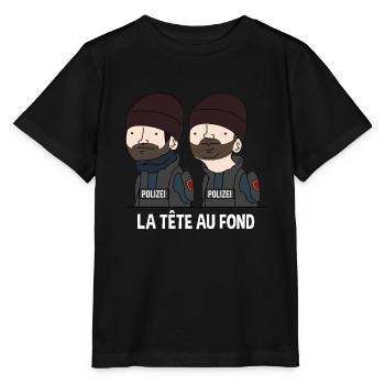 La tête au fond ! - T-shirt bio MINI CREATOR Stanley/Stella Enfant - noir - Devant - Mikhail (115cm)