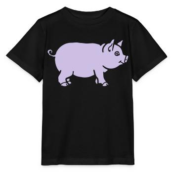 pig - Stanley/Stella Kinder T-Shirt MINI CREATOR  - Schwarz - Vorne - Mikhail (115cm)