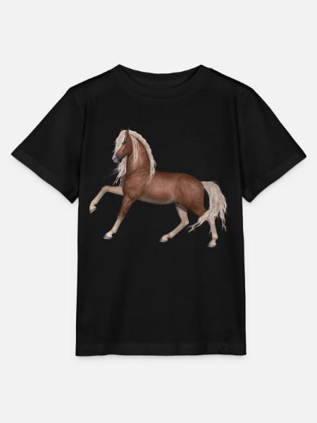 Pferd - Stanley/Stella Kinder T-Shirt MINI CREATOR - Schwarz