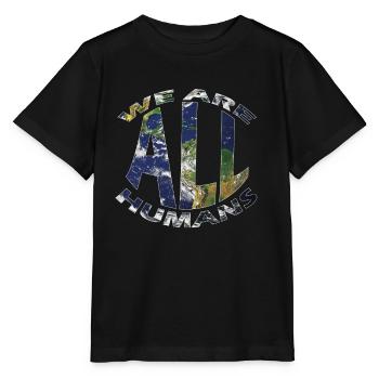 nous sommes tous humains globe - T-shirt bio MINI CREATOR Stanley/Stella Enfant - noir - Devant - Mikhail (115cm)