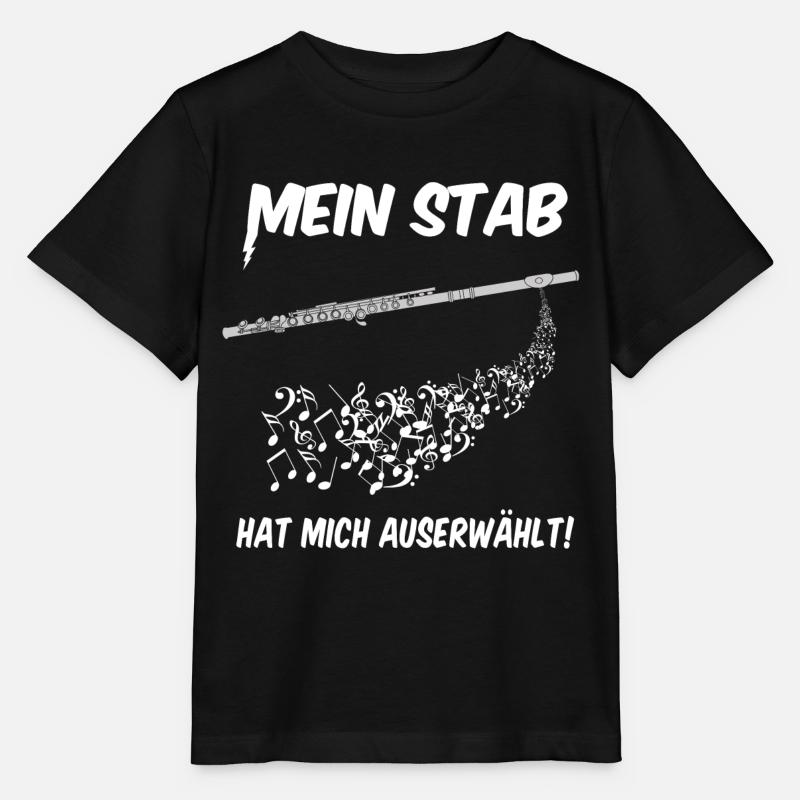 Querflöte - auserwählt - Stanley/Stella Kinder T-Shirt MINI CREATOR  - Schwarz