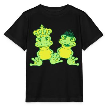 prinz koenig froschkoenig paar paerchen liebe verl - Stanley/Stella Kinder T-Shirt MINI CREATOR  - Schwarz - Vorne - Mikhail (115cm)