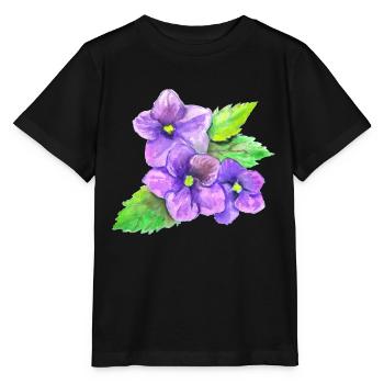Three Violets - Stanley/Stella MINI CREATOR Kids’ T-Shirt - black - Front - Mikhail (115cm)