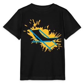 splashes beach chair color drops blobs liegestu - Stanley/Stella MINI CREATOR Kids’ T-Shirt - black - Front - Mikhail (115cm)