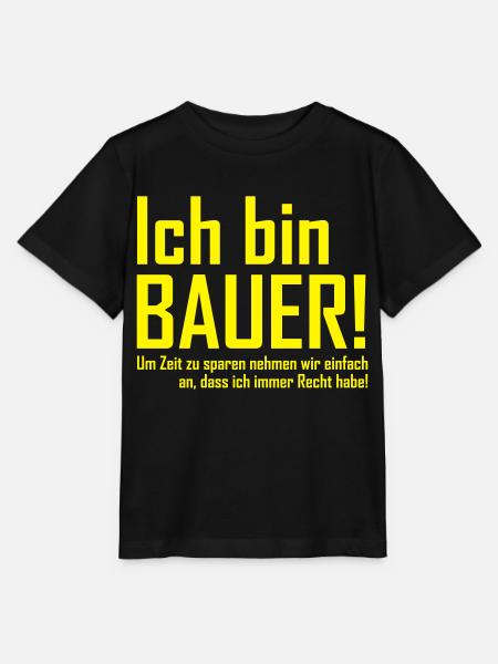 ich bin bauer - Stanley/Stella Kinder T-Shirt MINI CREATOR - Schwarz