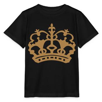 couronne - T-shirt bio MINI CREATOR Stanley/Stella Enfant - noir - Devant - Mikhail (115cm)