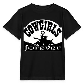 cowgirls girls western friends - Stanley/Stella MINI CREATOR Kids’ T-Shirt - black - Front - Mikhail (115cm)