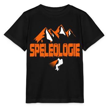 Spéléologie et montagne - cavité et grotte - T-shirt bio MINI CREATOR Stanley/Stella Enfant - noir - Devant - Mikhail (115cm)
