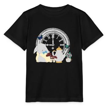 Wonderland Time - Stanley/Stella MINI CREATOR Kids’ T-Shirt - black - Front - Mikhail (115cm)