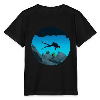 Cave Diving - Stanley/Stella MINI CREATOR Kids’ T-Shirt - black - Front - Mikhail (115cm)