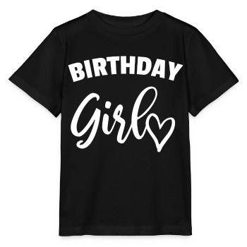 Birthday girl birthday present saying present - Stanley/Stella MINI CREATOR Kids’ T-Shirt - black - Front - Mikhail (115cm)