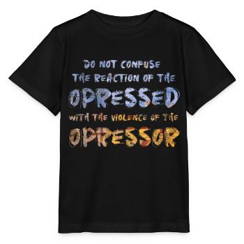 Phrases de résistance - T-shirt bio MINI CREATOR Stanley/Stella Enfant - noir - Devant - Mikhail (115cm)