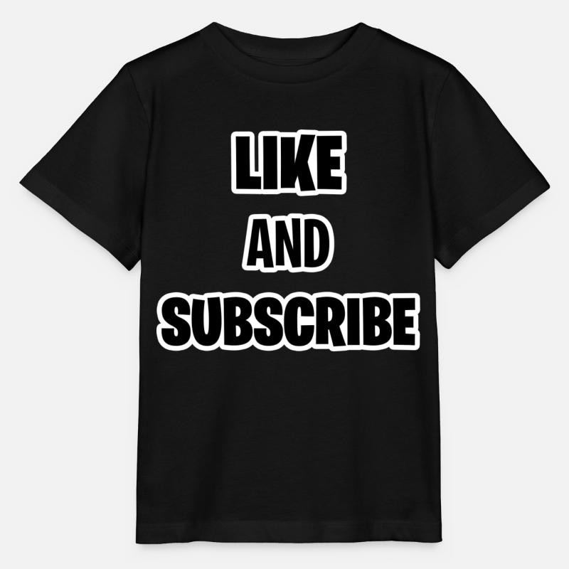 Like and Subscribe - Stanley/Stella MINI CREATOR Kids’ T-Shirt - black