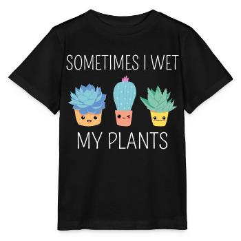 Manchmal nass meine Pflanzen II - Stanley/Stella Kinder T-Shirt MINI CREATOR  - Schwarz - Vorne - Mikhail (115cm)