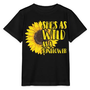 It is as wild as a sunflower. - Stanley/Stella MINI CREATOR Kids’ T-Shirt - black - Front - Mikhail (115cm)