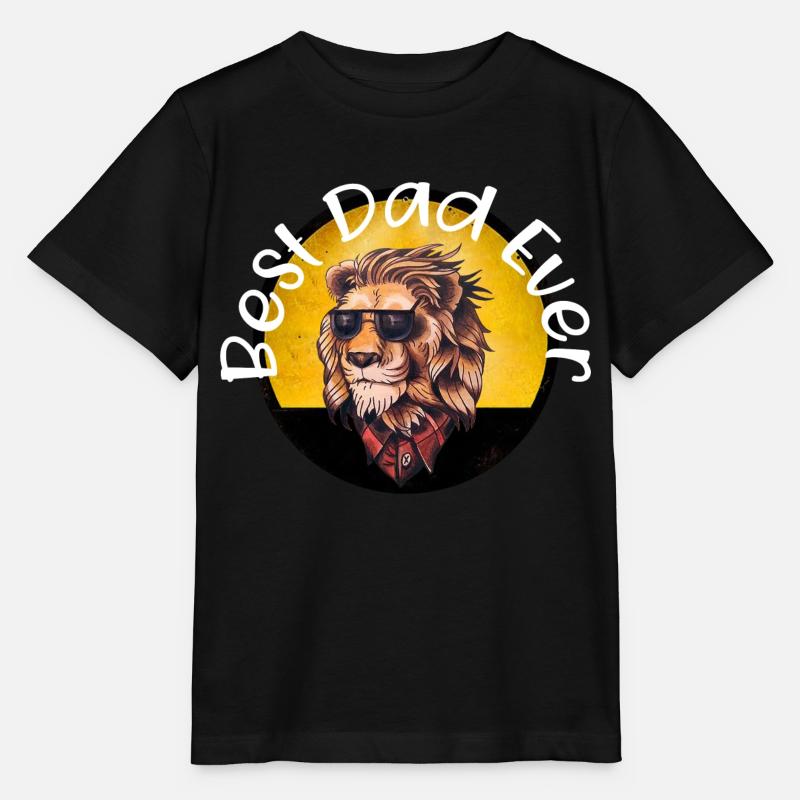 Best lion Dad Ever - T-shirt bio MINI CREATOR Stanley/Stella Enfant - noir