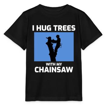 Arborist Tree Surgeon Climber Arboriculture Drôle - T-shirt bio MINI CREATOR Stanley/Stella Enfant - noir - Devant - Mikhail (115cm)