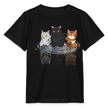 Chats miroir miroir guépard tiger costume - T-shirt bio MINI CREATOR Stanley/Stella Enfant - noir - Devant - Mikhail (115cm)
