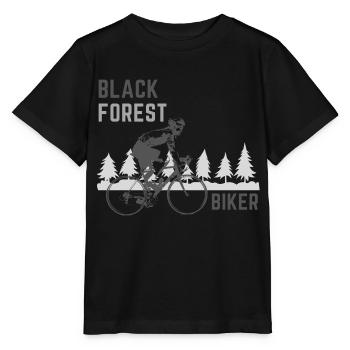 Mountain bikers - Stanley/Stella MINI CREATOR Kids’ T-Shirt - black - Front - Mikhail (115cm)