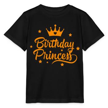 Birthday Princess with Crown Happy Birthday - T-shirt bio MINI CREATOR Stanley/Stella Enfant - noir - Devant - Mikhail (115cm)
