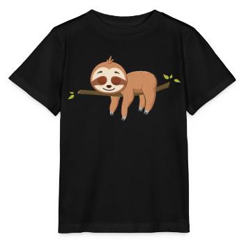 Faultier - Stanley/Stella Kinder T-Shirt MINI CREATOR  - Schwarz - Vorne - Mikhail (115cm)