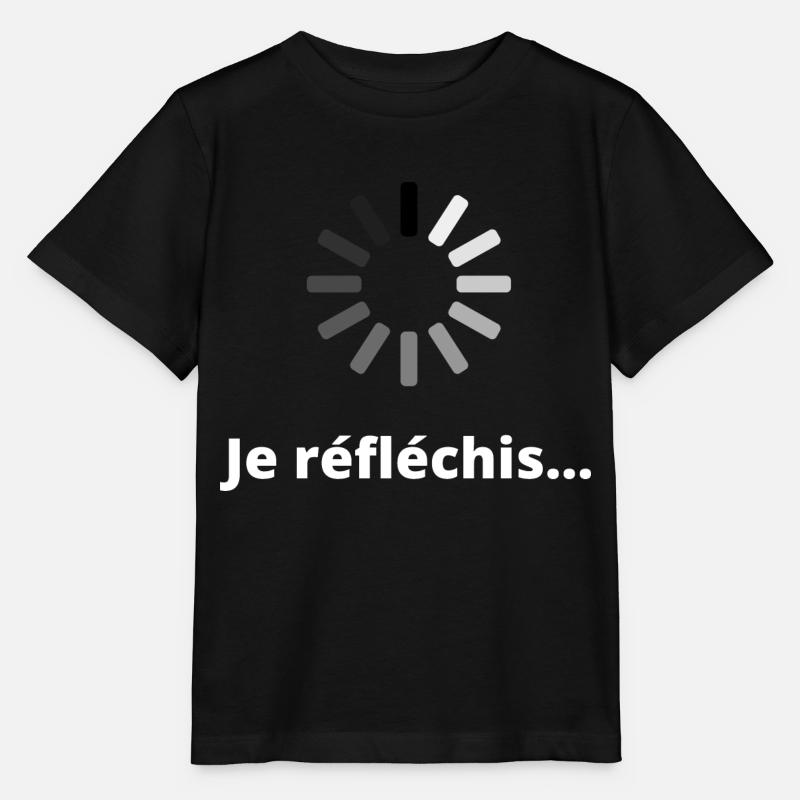 Je réfléchis - T-shirt bio MINI CREATOR Stanley/Stella Enfant - noir