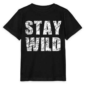 Stay Wild - Stanley/Stella Kinder T-Shirt MINI CREATOR  - Schwarz - Vorne - Mikhail (115cm)