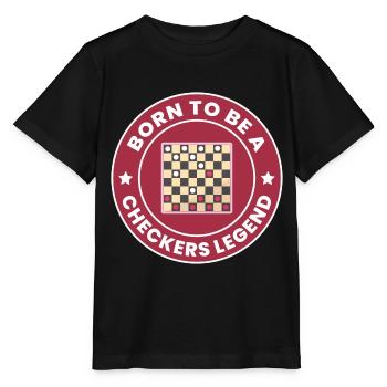 Checkers Draughts Strategie Brettspiele Lustig - Stanley/Stella Kinder T-Shirt MINI CREATOR  - Schwarz - Vorne - Mikhail (115cm)